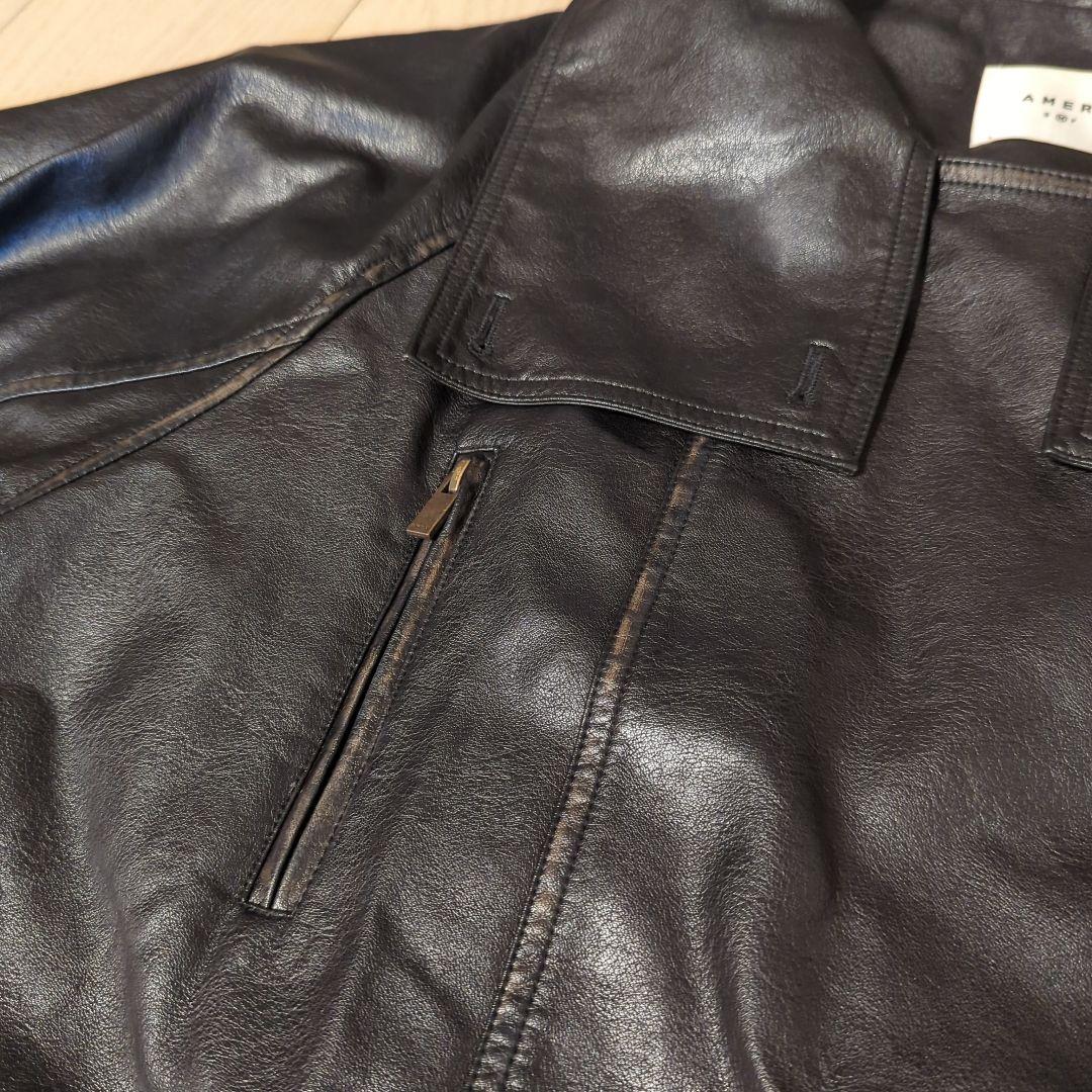 Ameri　USED LIKE SYNTHETIC LEATHER JACKET