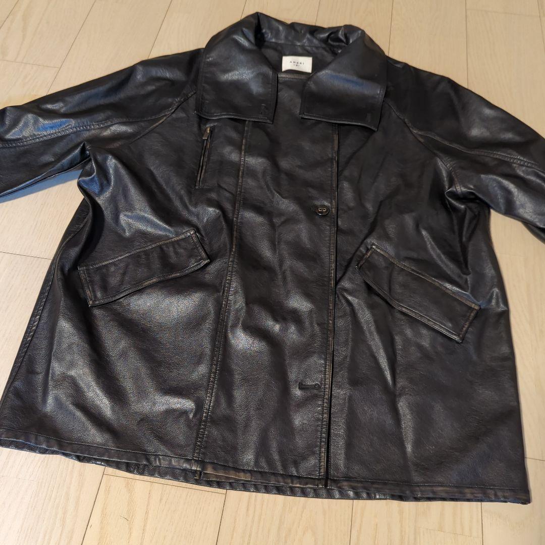 Ameri　USED LIKE SYNTHETIC LEATHER JACKET
