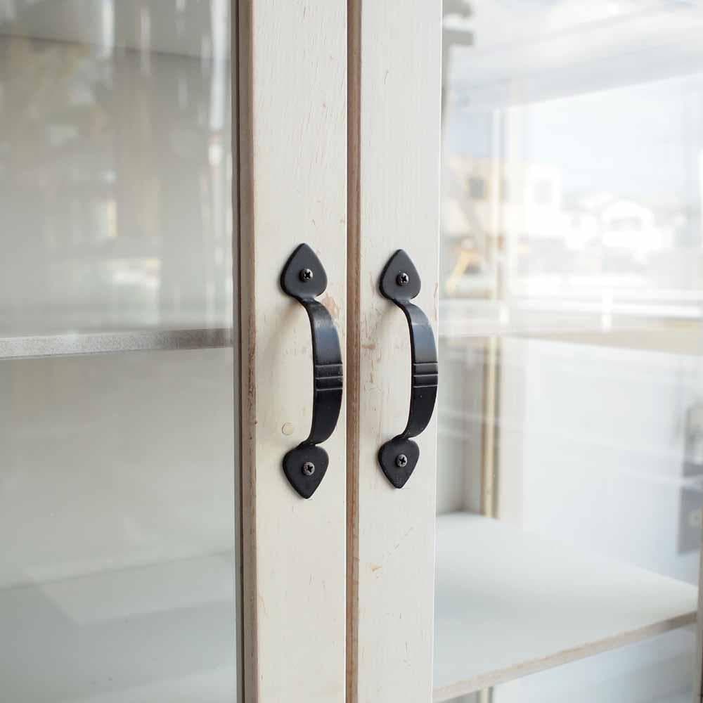 シャビーシック ガラスキャビネット 80cm ZR23327