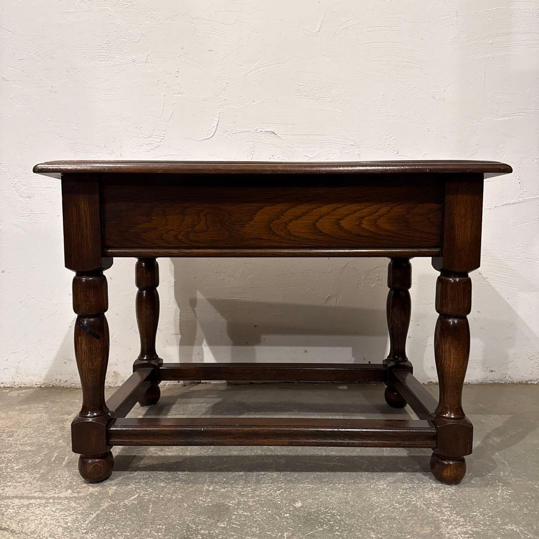 ヴィンテージ　木製サイドテーブル　引き出し付き