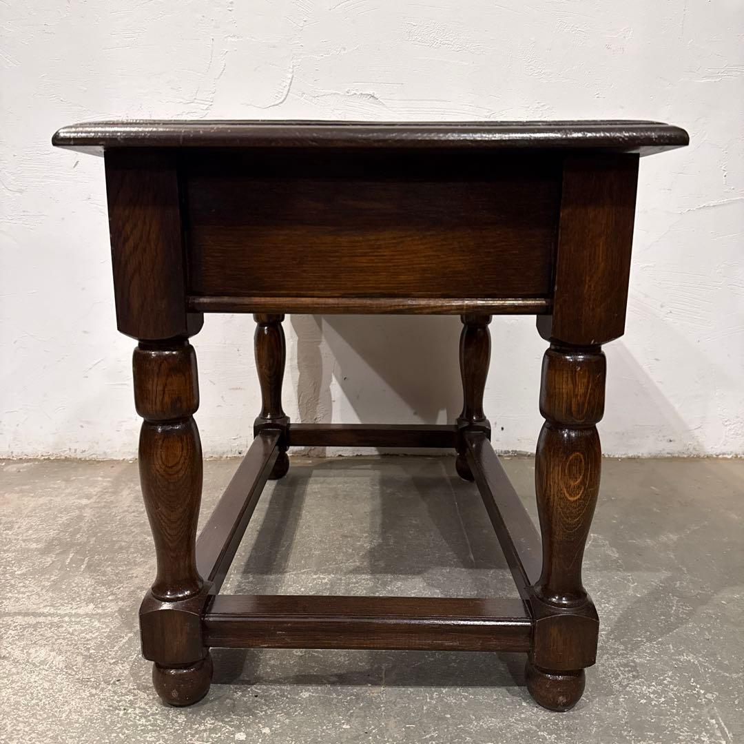 ヴィンテージ　木製サイドテーブル　引き出し付き