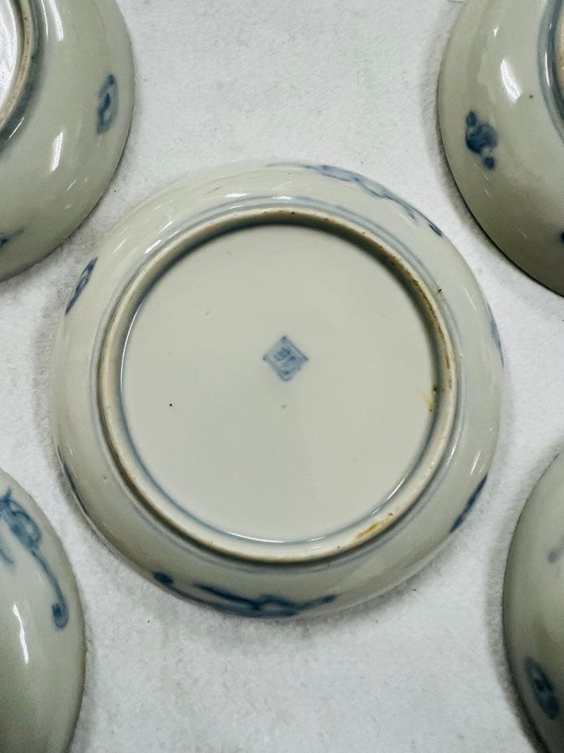 江戸時代？古伊万里　色絵小皿　5枚　1枚カケあり