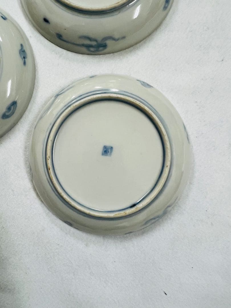 江戸時代？古伊万里　色絵小皿　5枚　1枚カケあり