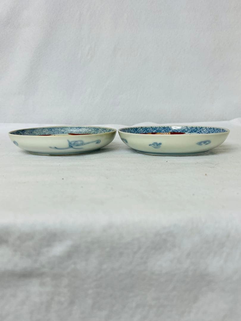 江戸時代？古伊万里　色絵小皿　5枚　1枚カケあり
