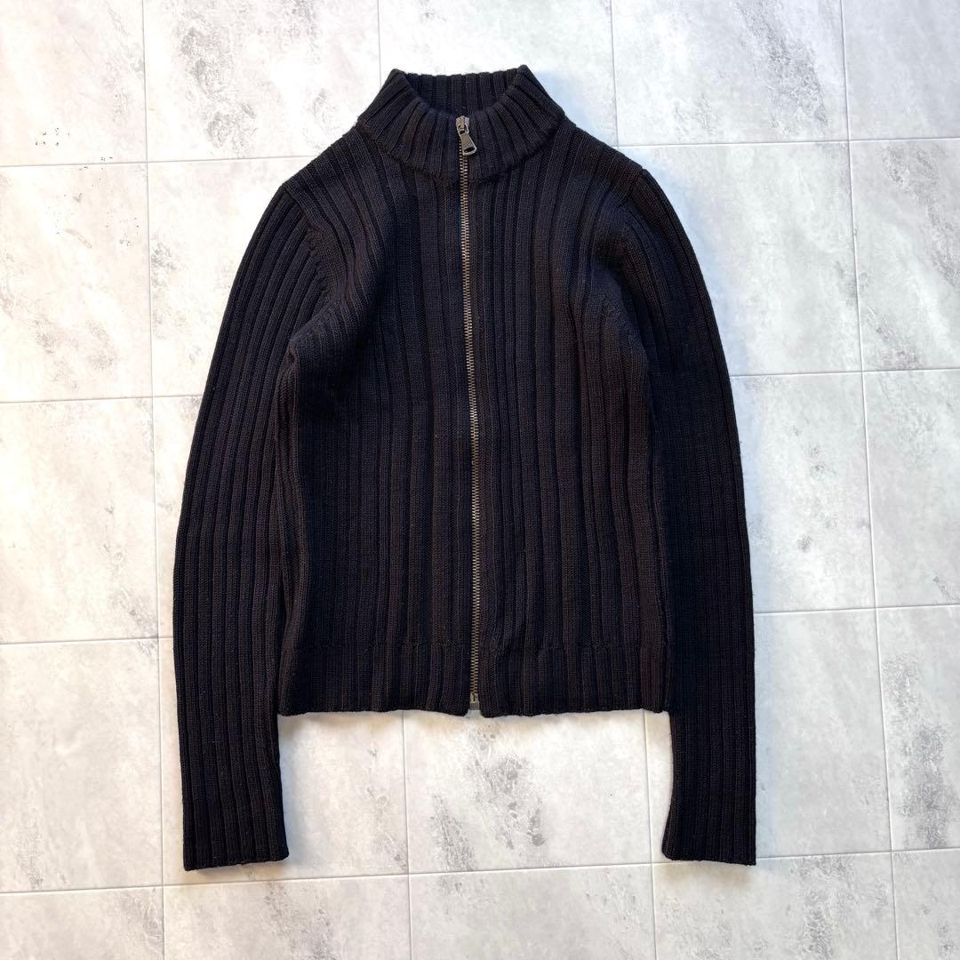【archive】ドルチェ&ガッバーナ リブ ドライバーズニット イタリア製 黒