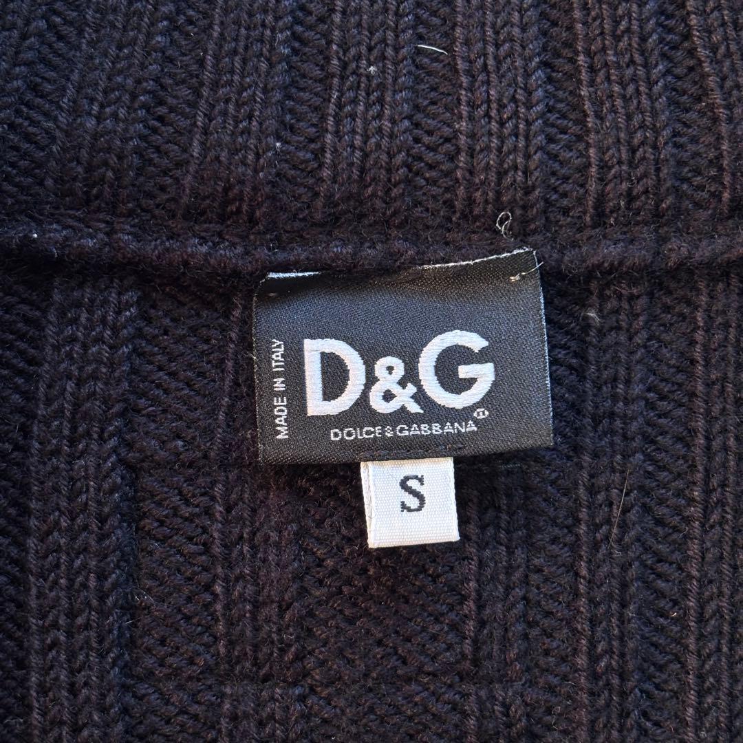 【archive】ドルチェ&ガッバーナ リブ ドライバーズニット イタリア製 黒