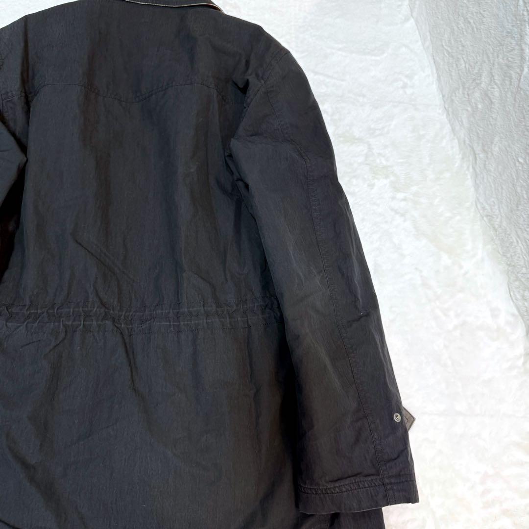 美品✨バーバリー　ステンカラーコート　ノバチェック　ブラック　XLサイズ