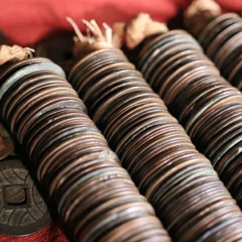 M35 古銭 寛永通宝 約500枚 縄差し まとめ売り 寛永通寳 日本古銭