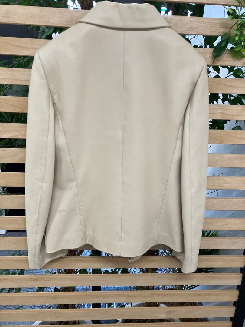 LOEWE アイボリー レザージャケット