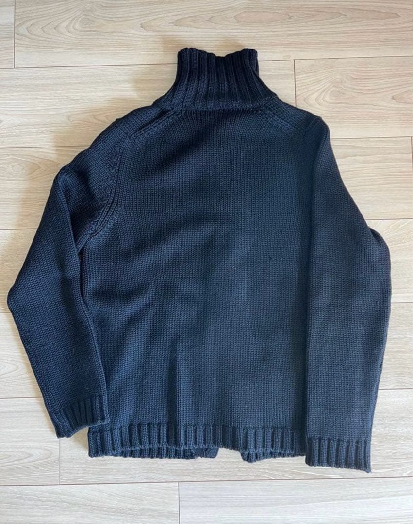 ZANONEザノーネ　スタンドカラーカーディガン　ネイビー　46