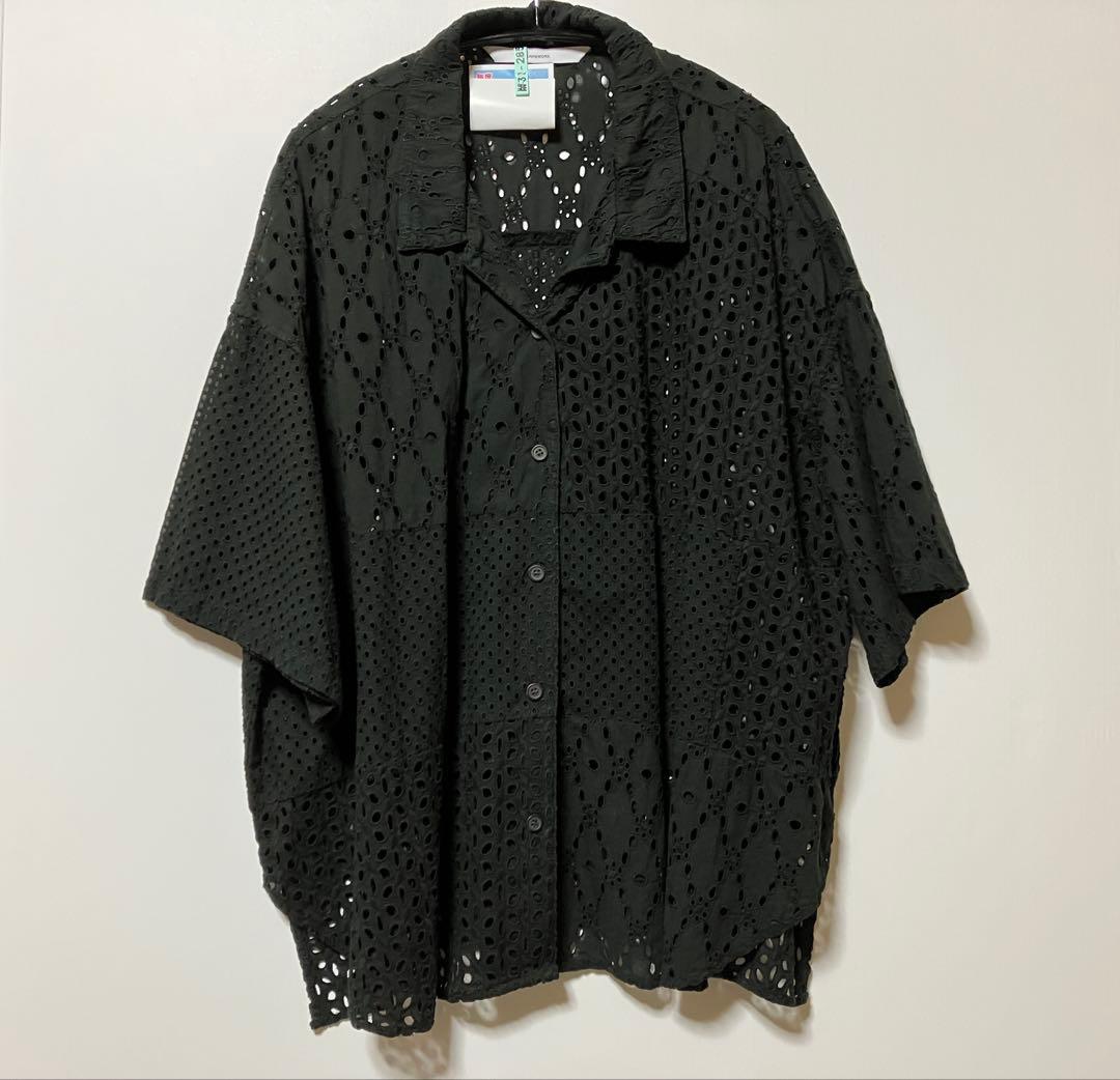 FRAMeWORK カットワーク刺繍半袖シャツ