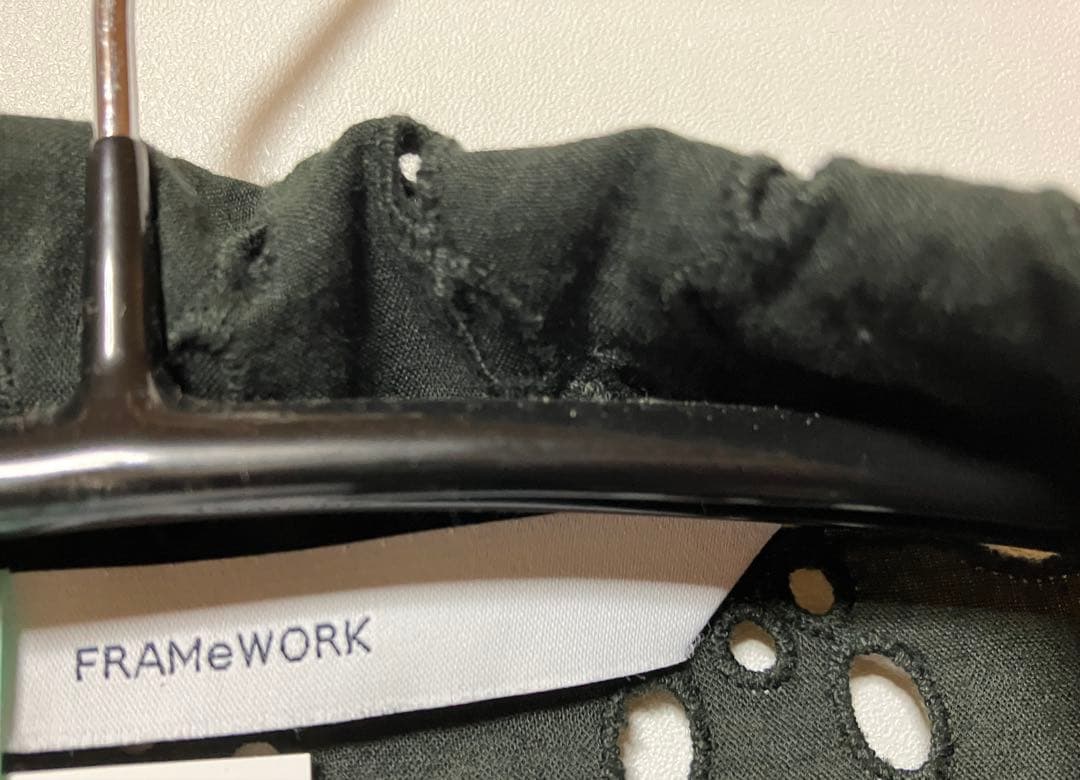 FRAMeWORK カットワーク刺繍半袖シャツ