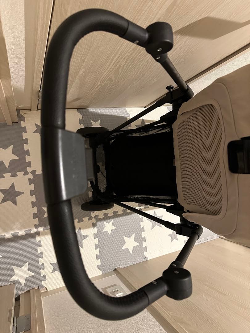 【美品】cybexメリオカーボン2024 アーモンドベージュ ドリンクホルダー付