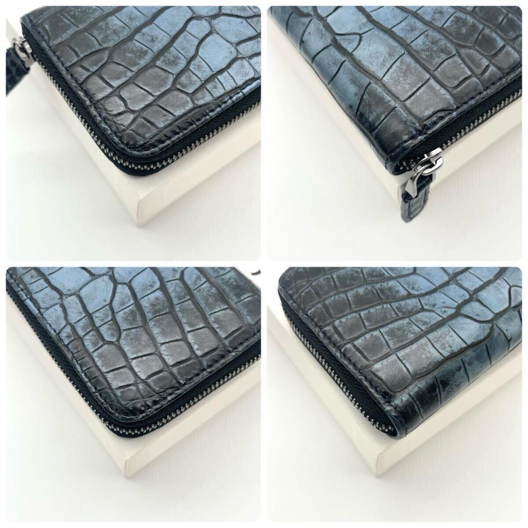 未使用級・最高級⭐︎ブルガリ マン  ラウンドジップ ケース アリゲーター