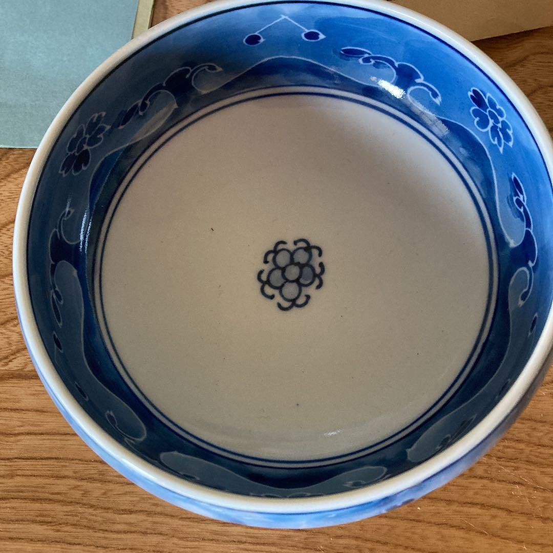 源右衛門窯　染付波紋　組皿５組　銘々皿と小鉢　５枚づつです