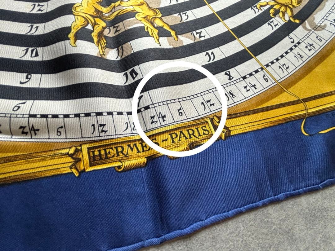 エルメス カレ90 シルク スカーフ ネイビーAstrologie 占星術