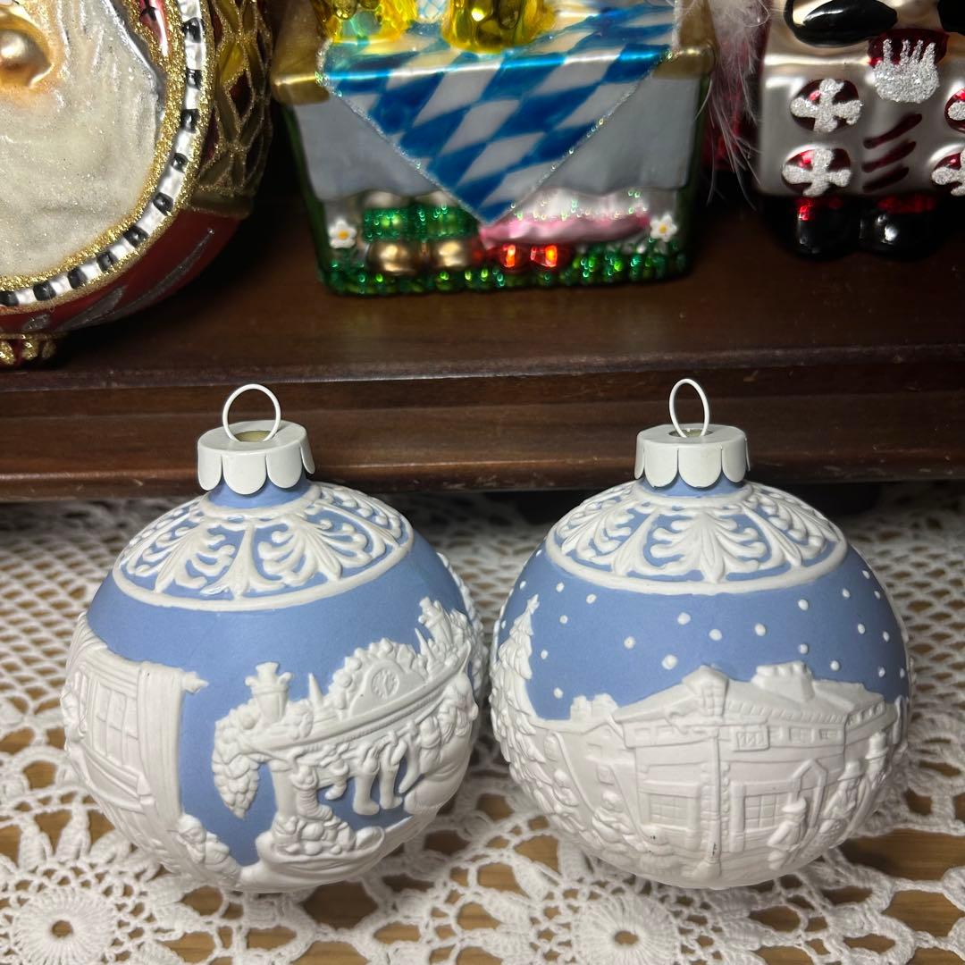 ウェッジウッド　オーナメント　ジャスパー　オーナメント　2個セット　クリスマス
