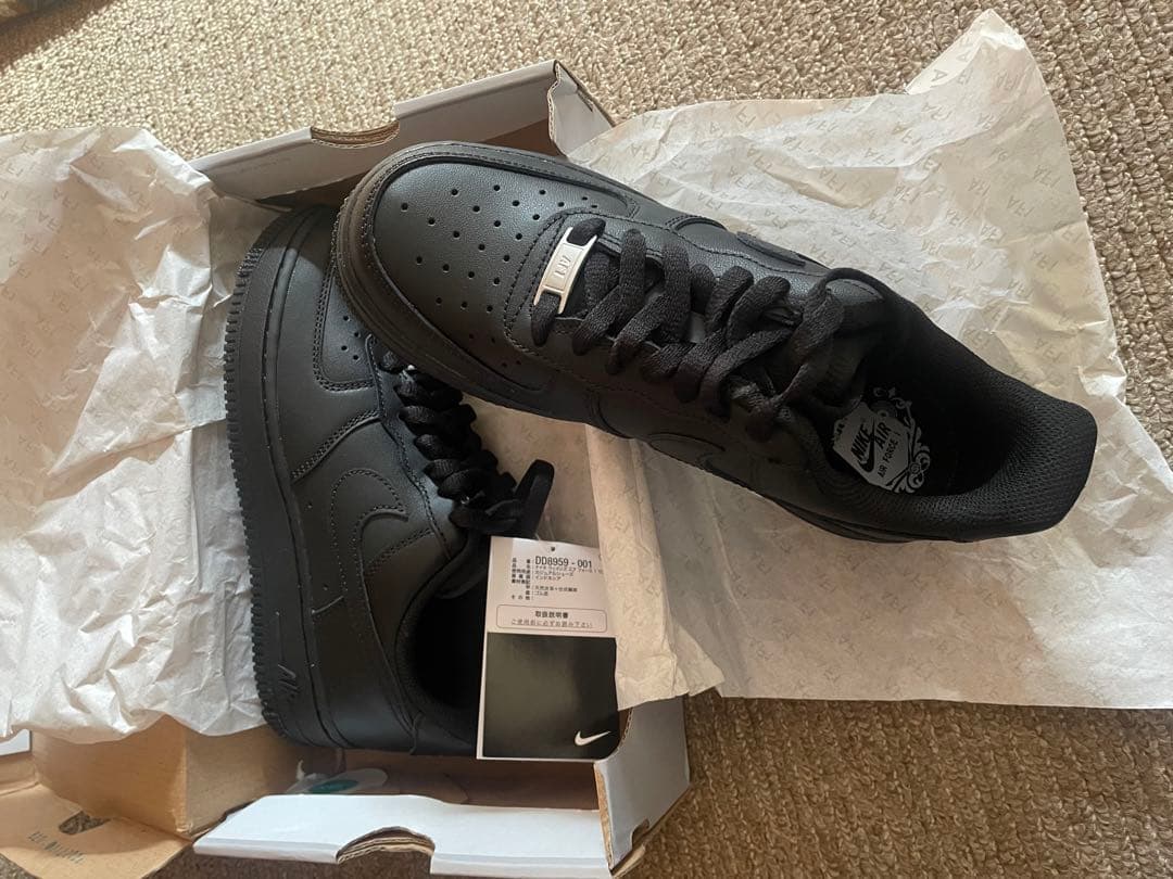 NIKE AIR FORCE 1 '07 BLACK/BLACK 23センチ