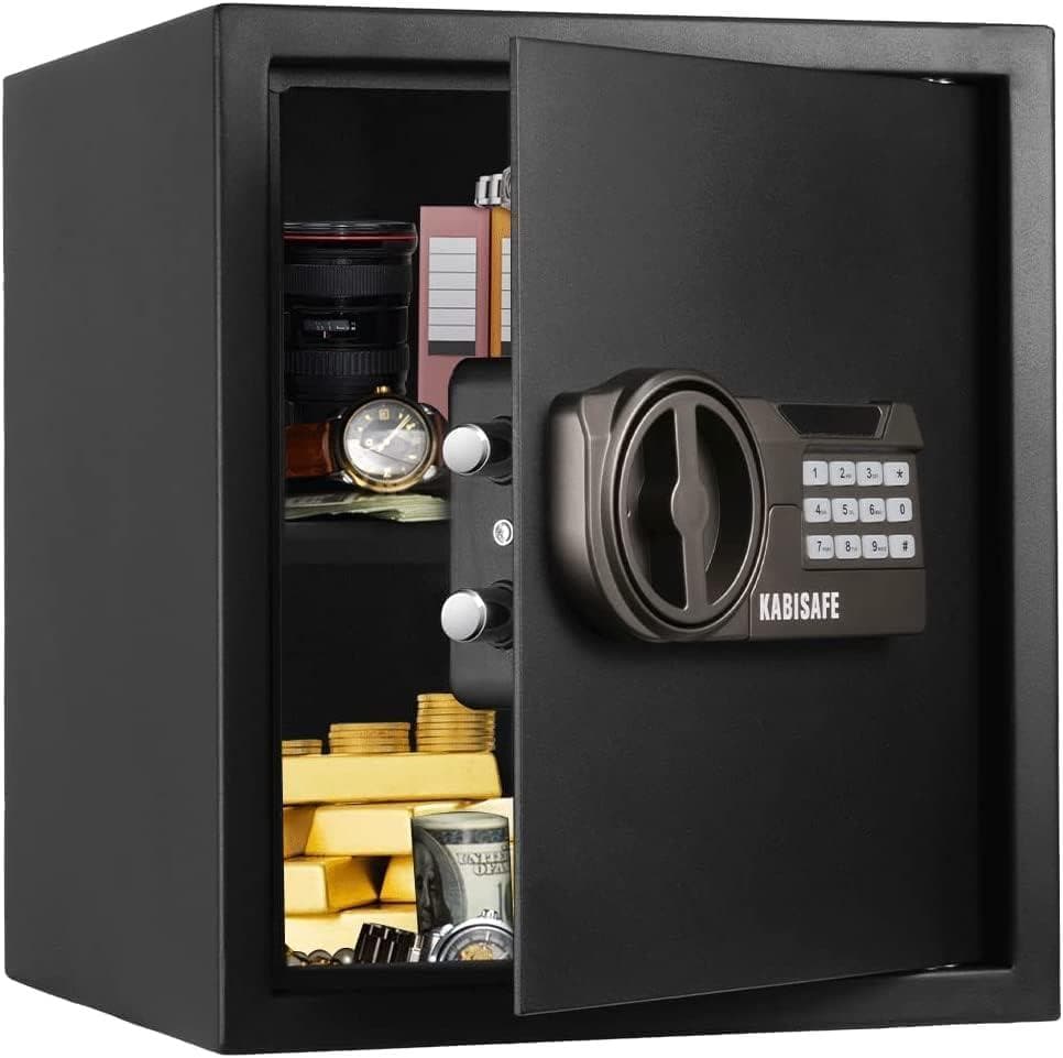 KABISAFE 金庫 家庭用 テンキー式 電子金庫 業務用 保管庫 (43L)