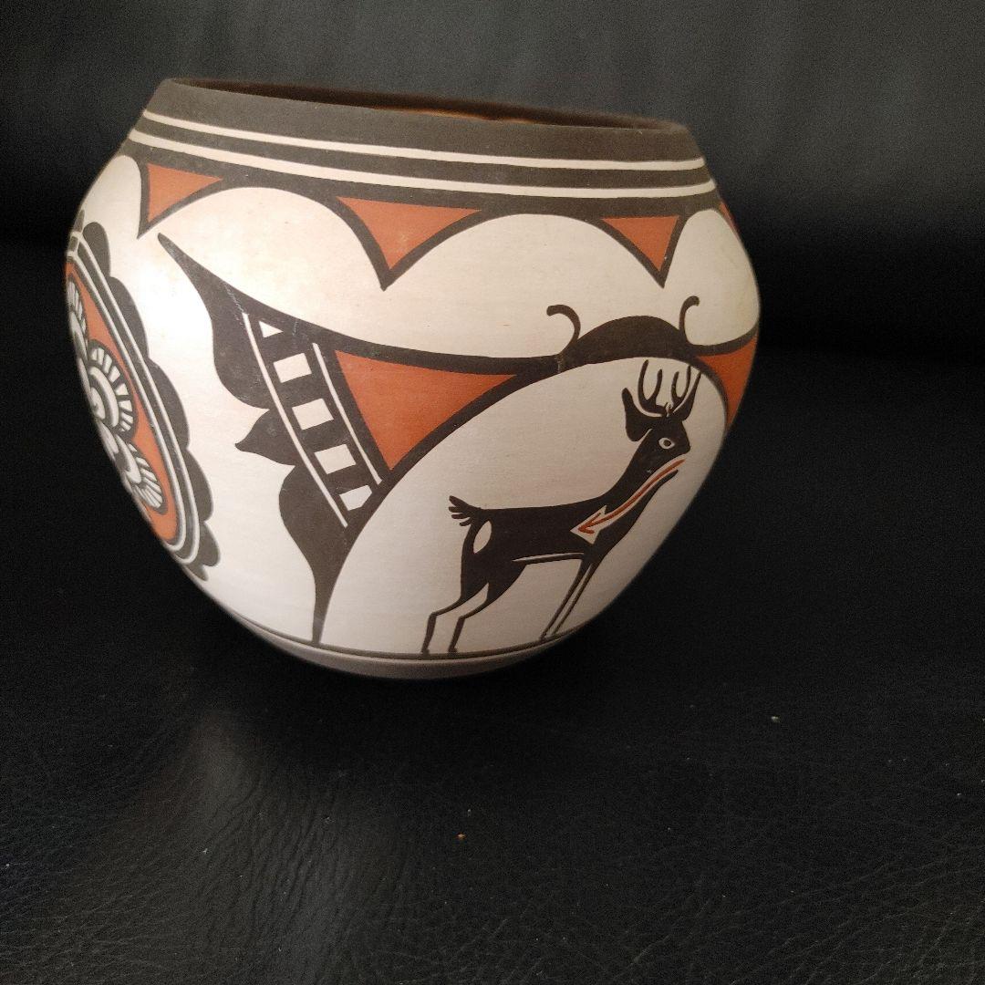 ズニ　ポタリー　ハンドペイント2001 ネイティブアメリカン　インディアンジュエ
