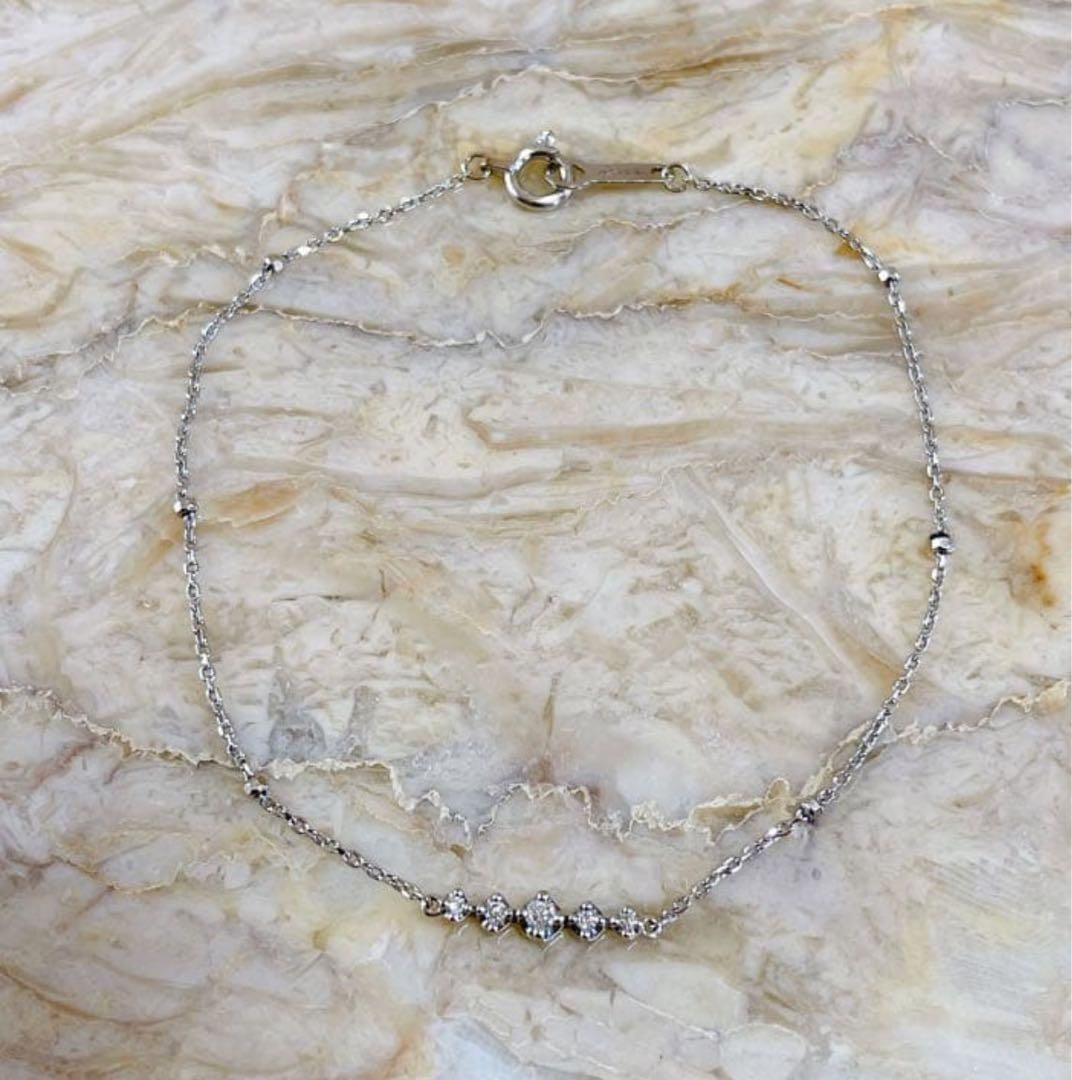 ヒロロです 4℃ K18ホワイトゴールド ブレスレット