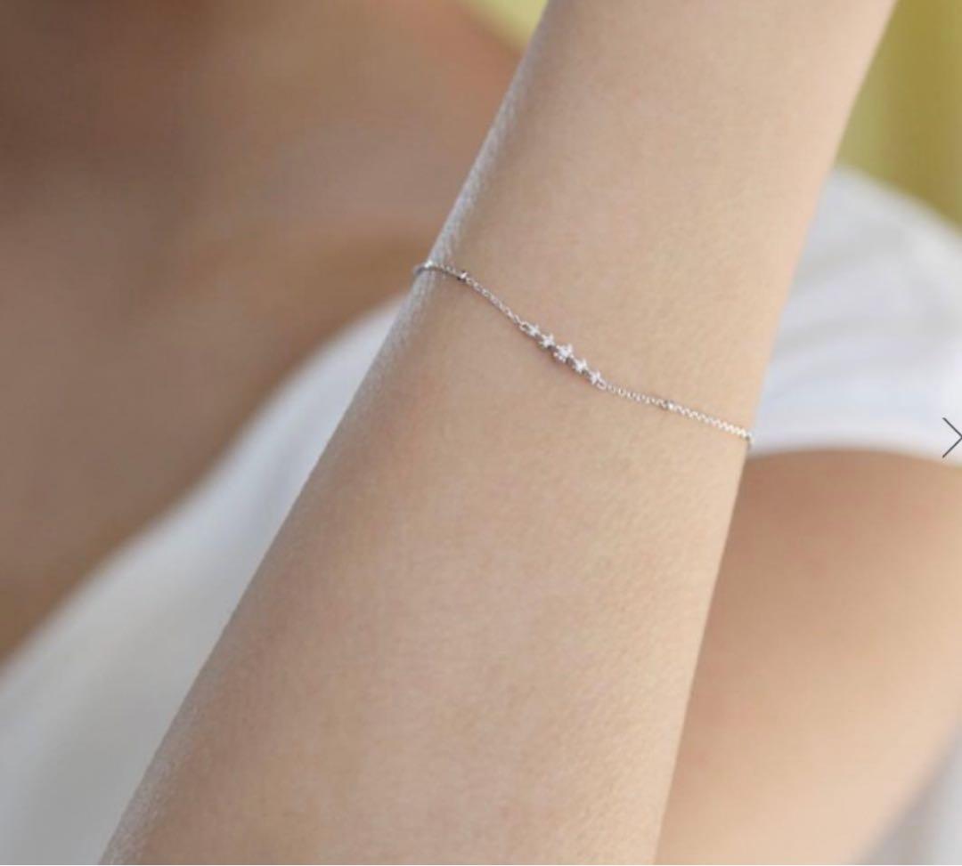 ヒロロです 4℃ K18ホワイトゴールド ブレスレット