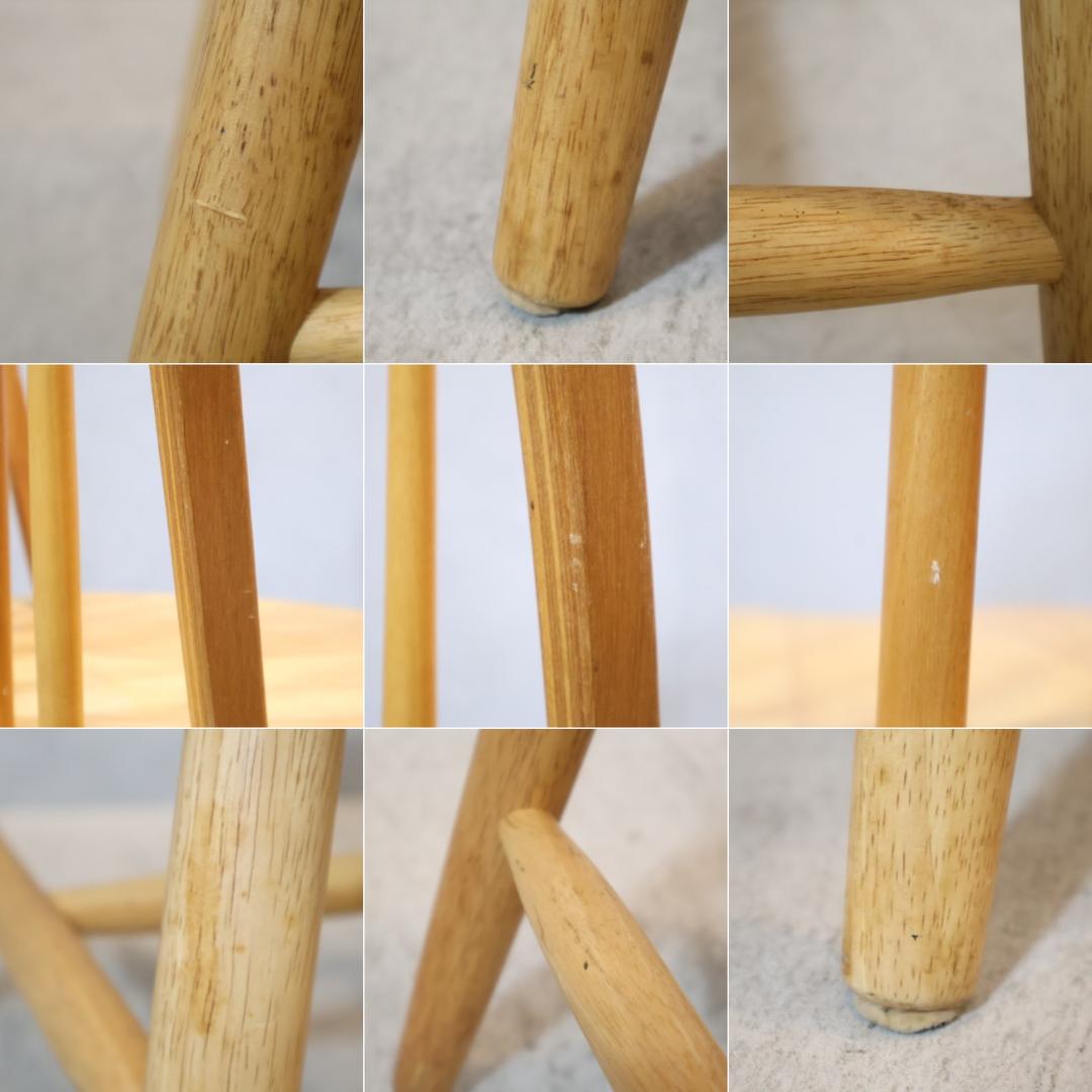 アンティーク調 ダイニングチェア ナチュラル ウィンザーチェア フープバック