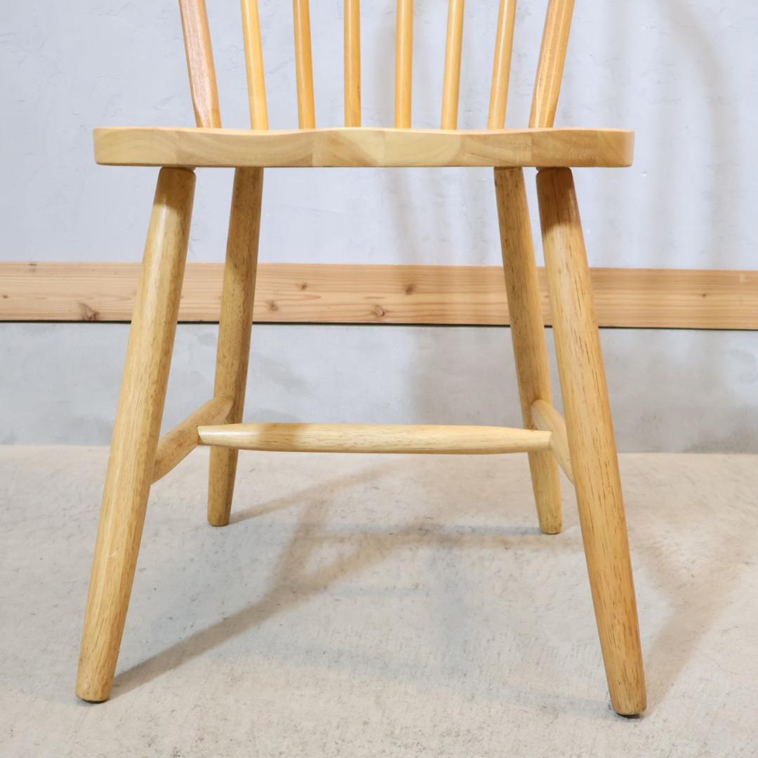 アンティーク調 ダイニングチェア ナチュラル ウィンザーチェア フープバック