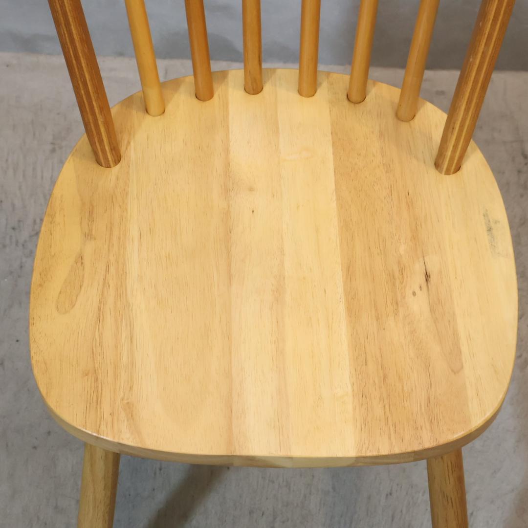 アンティーク調 ダイニングチェア ナチュラル ウィンザーチェア フープバック