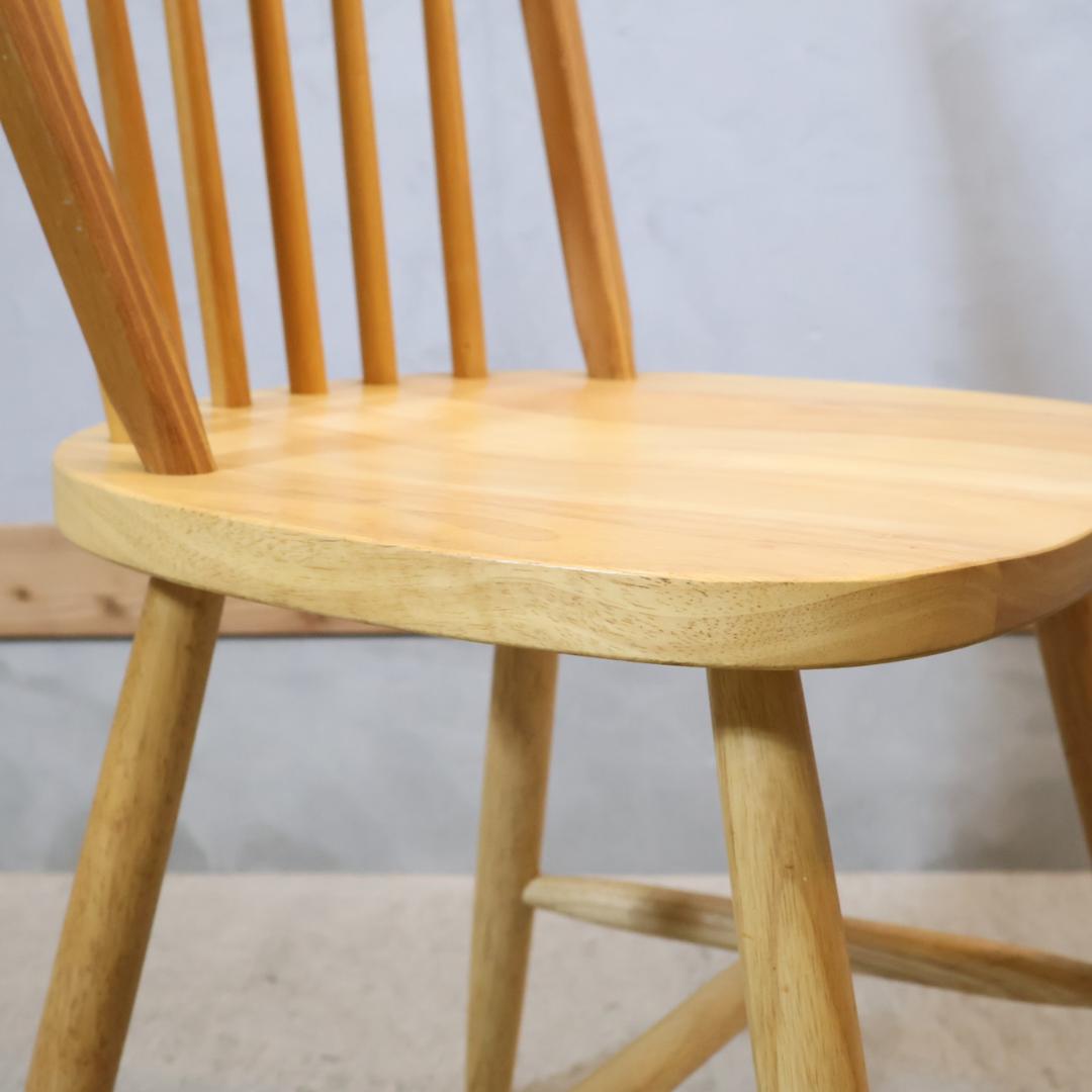 アンティーク調 ダイニングチェア ナチュラル ウィンザーチェア フープバック