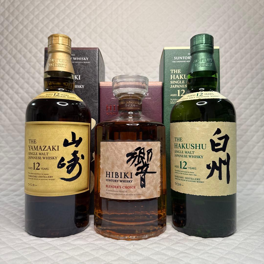 ☆サントリー 山崎12年・響BC・白州12年 700ml 化粧箱付 3本セット☆