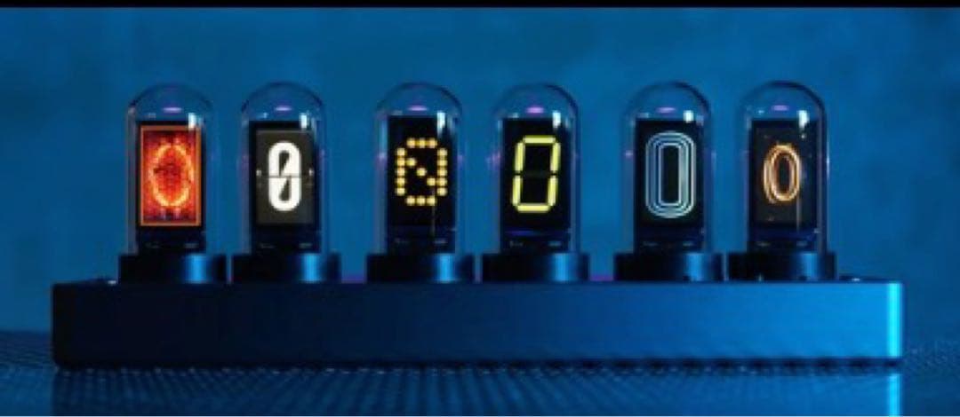 ニキシー管シミュ　置き時計hachisanmaru MARVEL TUBES