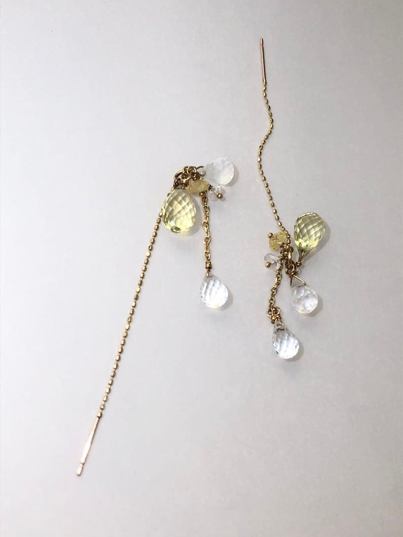 アガットagete k10天然石ピアス　アメリカン ピアス　10金