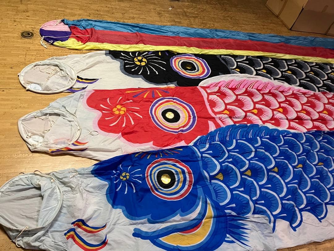 大きな鯉のぼり 4点セット　7ｍ,7ｍ,6ｍ,5ｍ