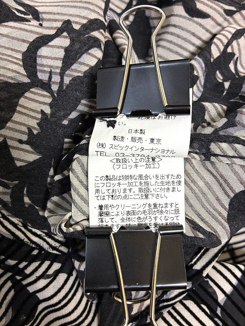 TORNADO MART フロッキー加工 ブラックローズ モノトーンシャツ