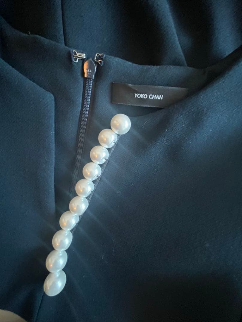 【YOKOCHAN/ヨーコチャン】ネイビー★パール★トップス★40★美品