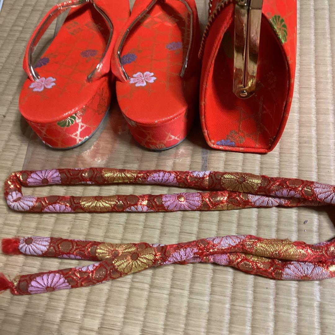 七五三小柄七歳用フルセット　帯幅14、5センチ　草履21センチ