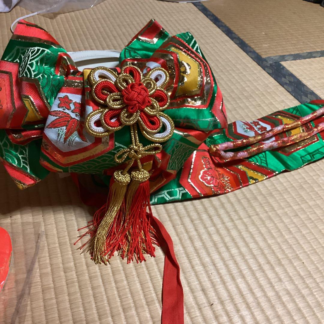 七五三小柄七歳用フルセット　帯幅14、5センチ　草履21センチ