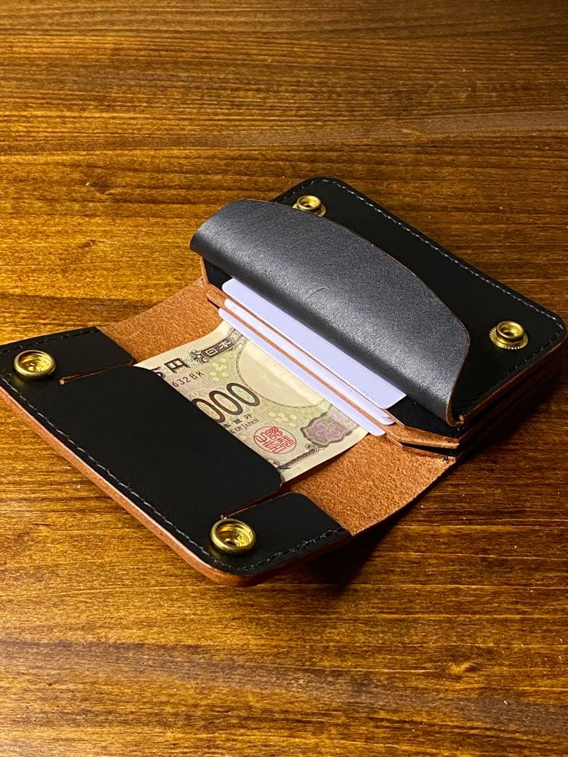 トラッカーウォレット ミドル/本革/茶芯/真鍮/財布/革財布
