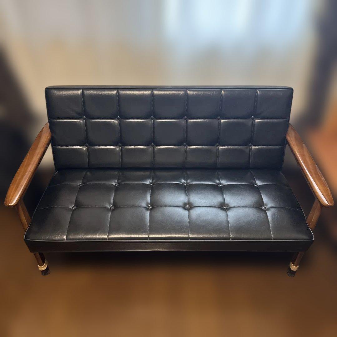 カリモク60 Kチェア　2シーター　専用カバー付き　送料込み