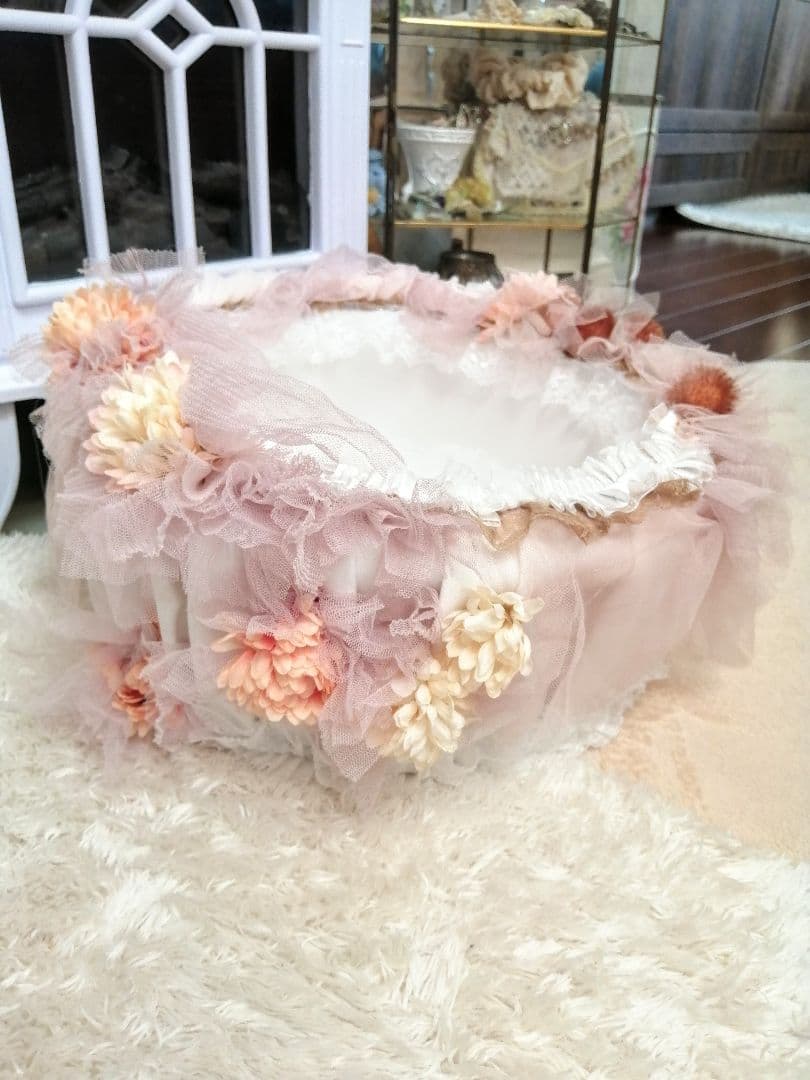 お花のバスケットと双子の子猫ちゃん♡エキゾチック♡アートドール♡ぬいぐるみ♡