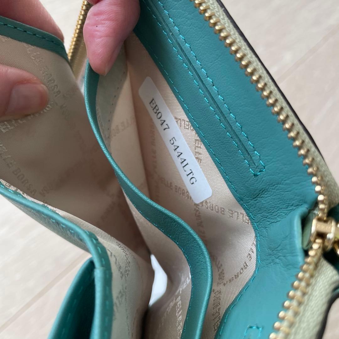 美品PELLE BORSA L字ファスナーミニ財布 FineGoods 5444