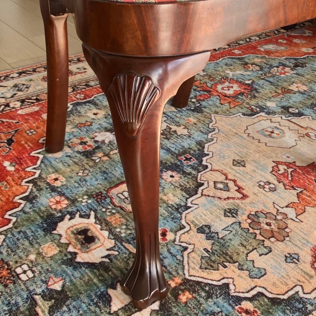 【送料無料地域限定】アンティーク　西洋カンセル社アインア様式猫脚チェア４脚セット