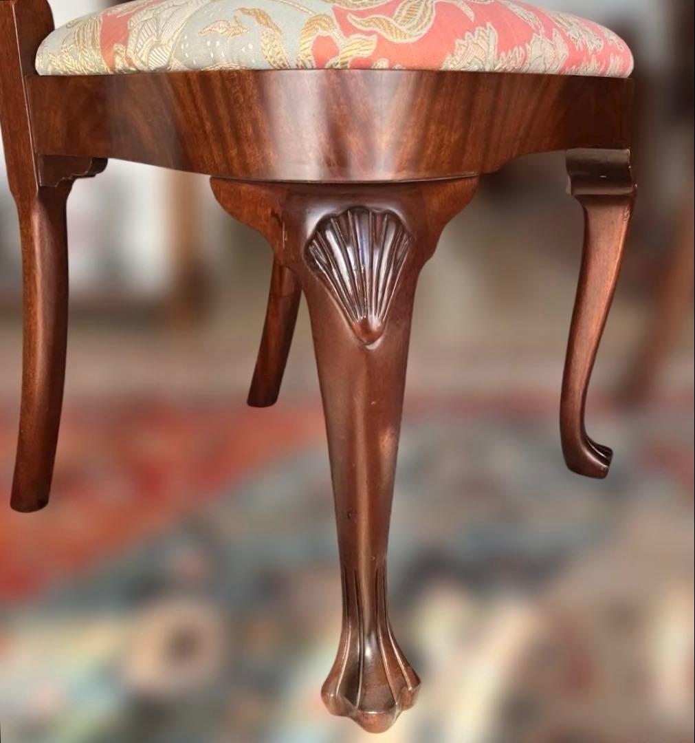 【送料無料地域限定】アンティーク　西洋カンセル社アインア様式猫脚チェア４脚セット