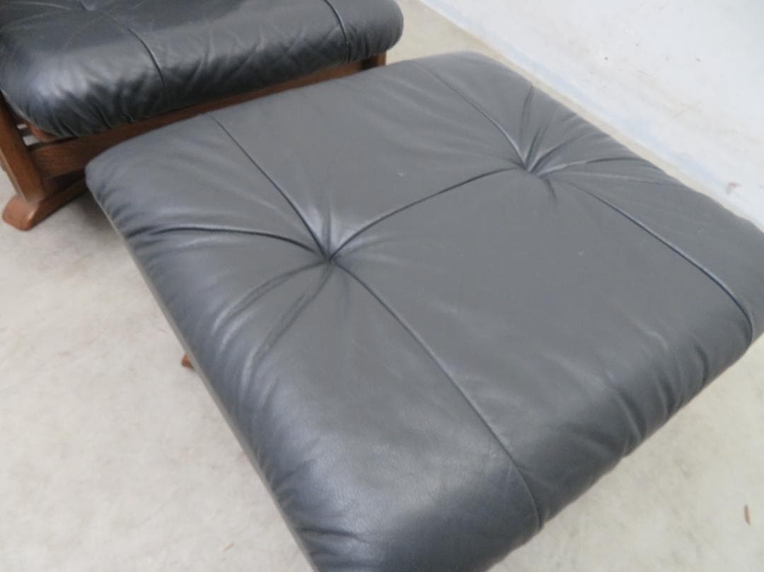 本革■冨士ファニチャ■リクライナー&オットマン■パーソナルチェア■北欧モダン■