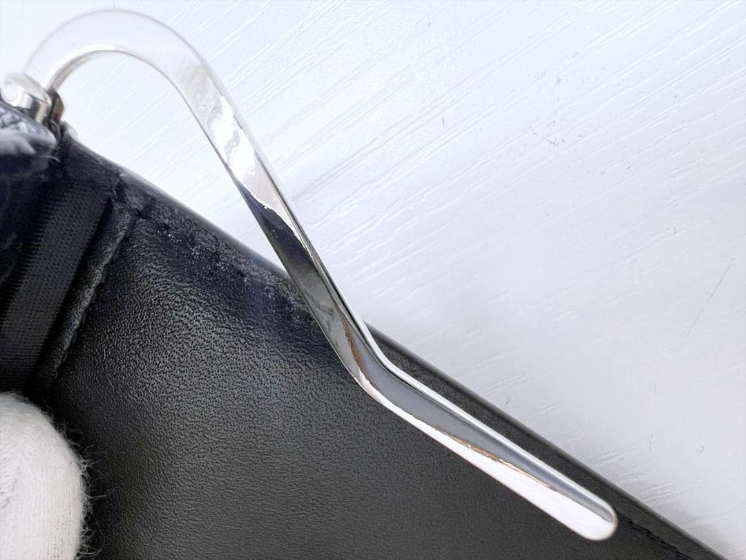美品　MONTBLANC　モンブラン　グレインレザー　マネークリップ　黒
