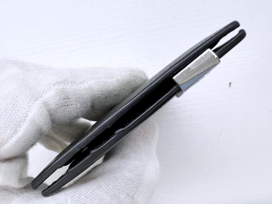 美品　MONTBLANC　モンブラン　グレインレザー　マネークリップ　黒