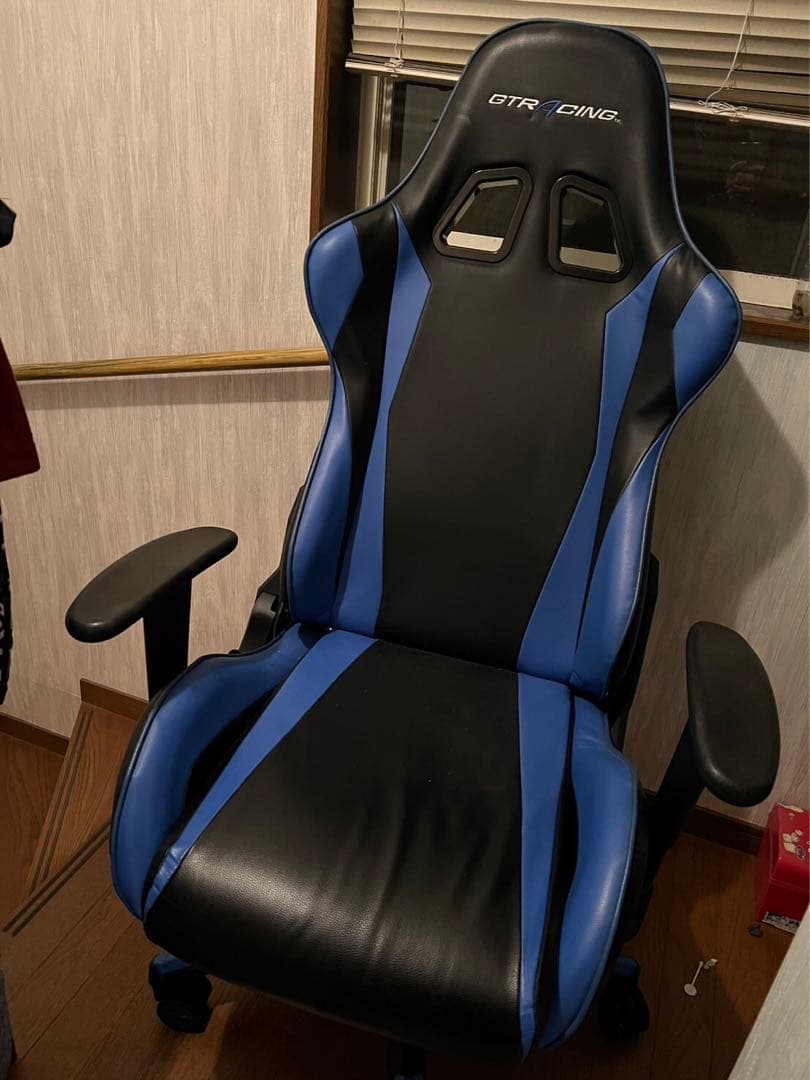 GTR RACING ゲーミングチェア　青&黒