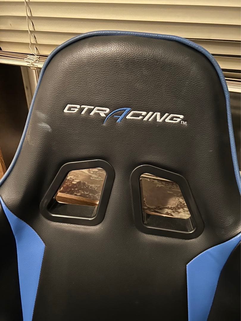 GTR RACING ゲーミングチェア　青&黒