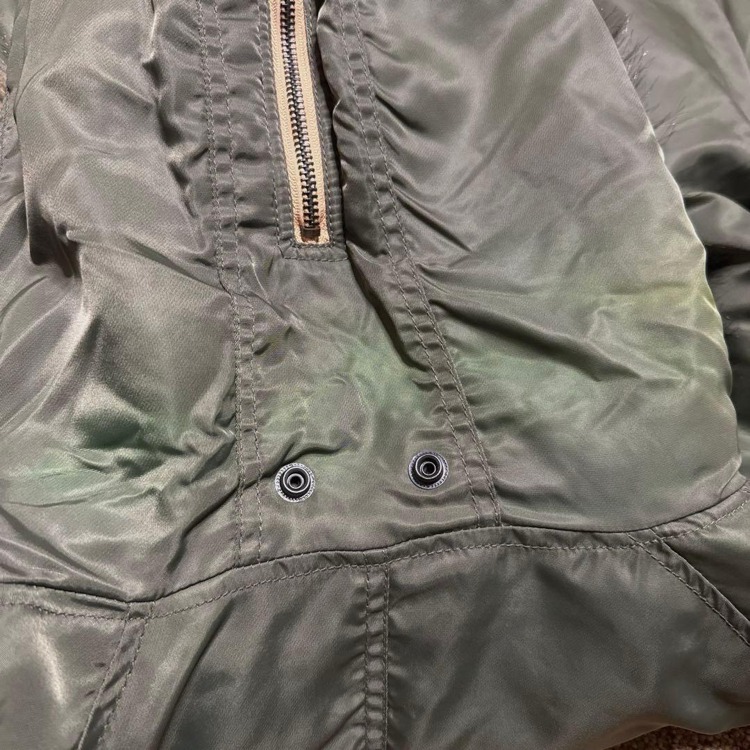 AVIREX N-2B 短丈　フライトジャケット　ビッグロゴ　ファー　y2k